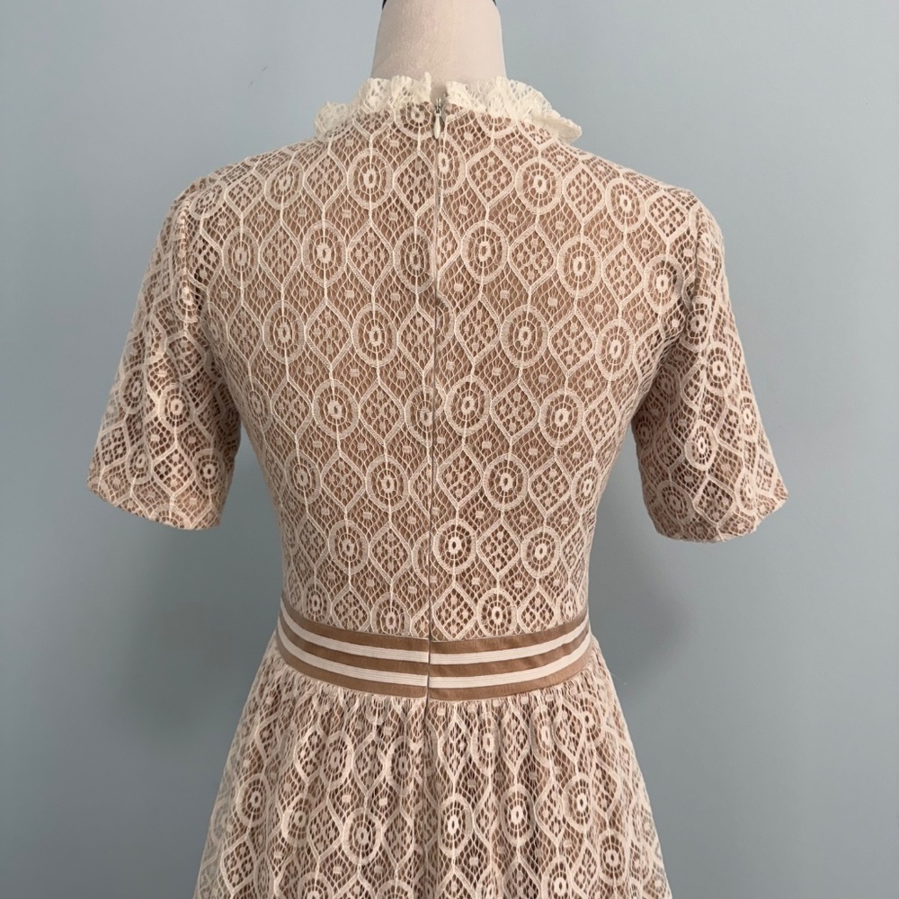 Baltic Born Windsor Lace Tiered Midi Dress‎ Ivory Size M - Picture 5 of 11